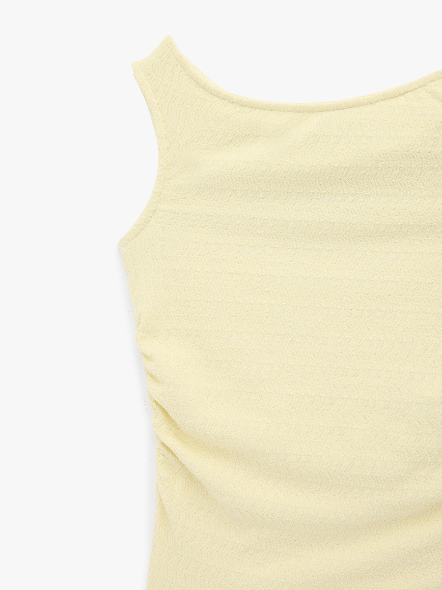 Plain Ruched Tank Top