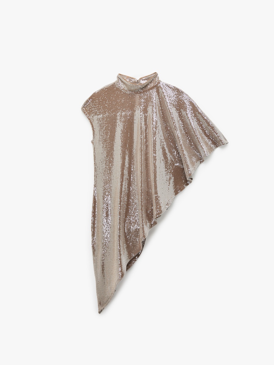 Sequined Cape Top