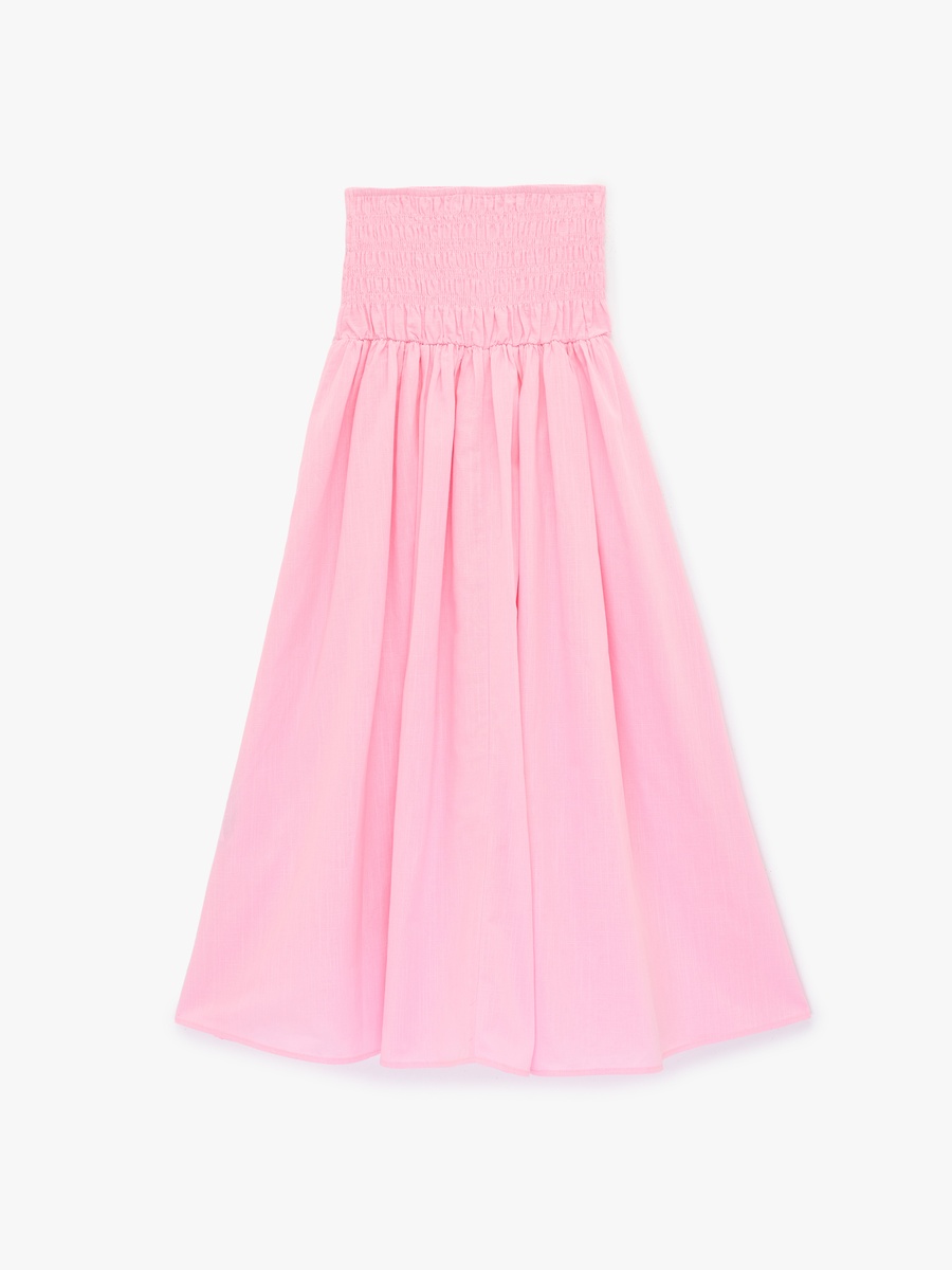 Plain Smocked Skirt