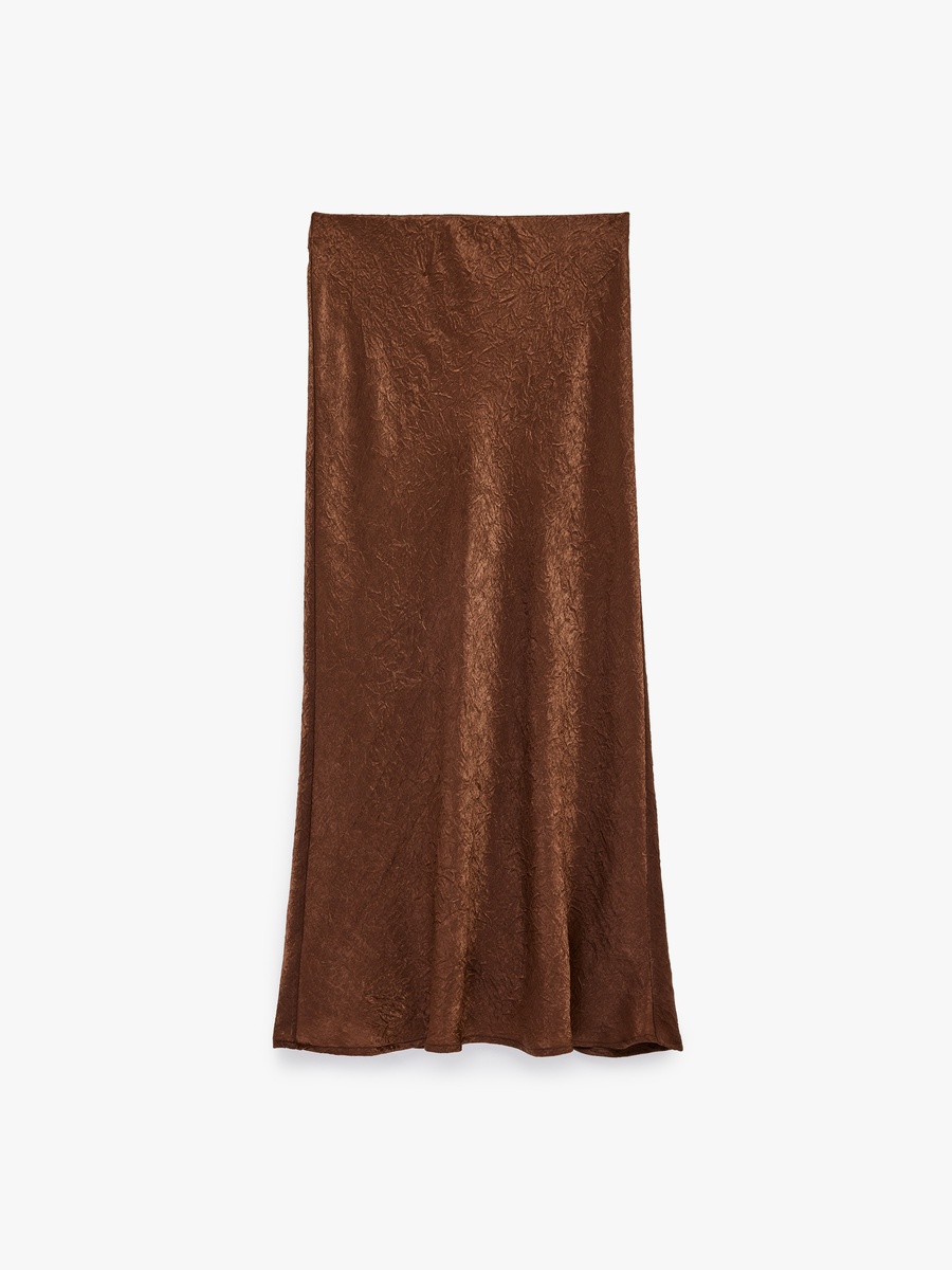Textured Satin Skirt