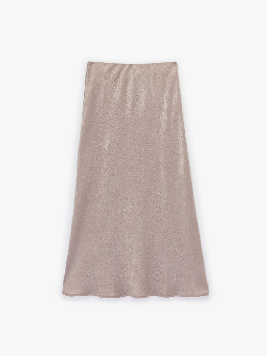 Textured Satin Skirt