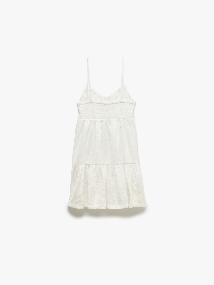 Embroidered Strappy Mini Dress