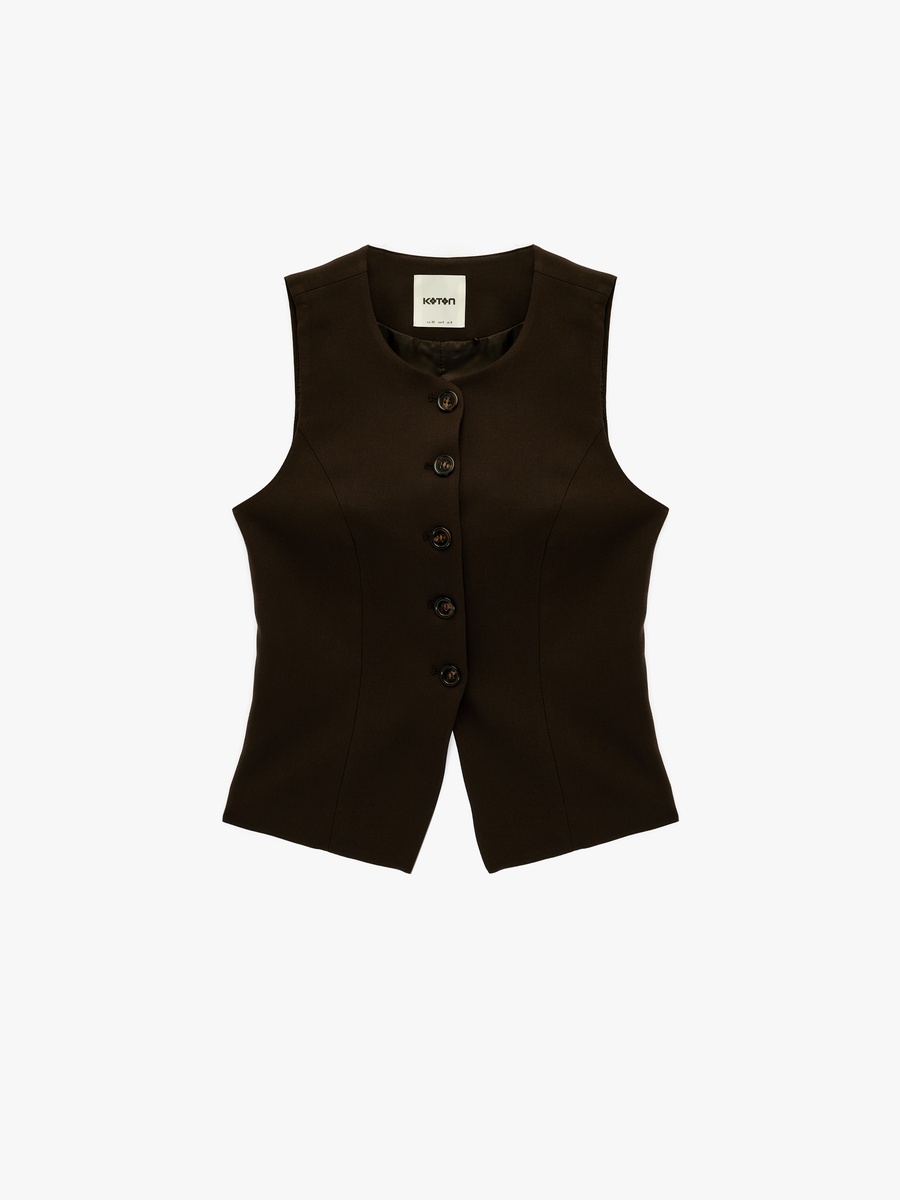 Plain Round Neck Vest
