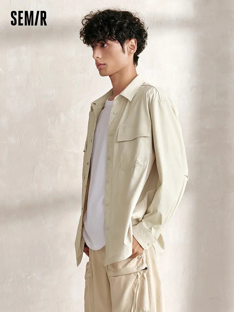 Men Solid Long Sleeve Shirt