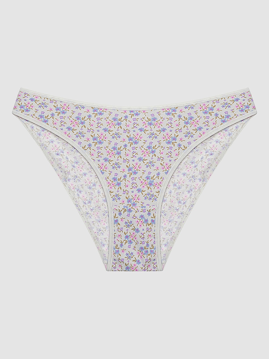 Pack of 3 - Floral and Solid Cotton Briefs