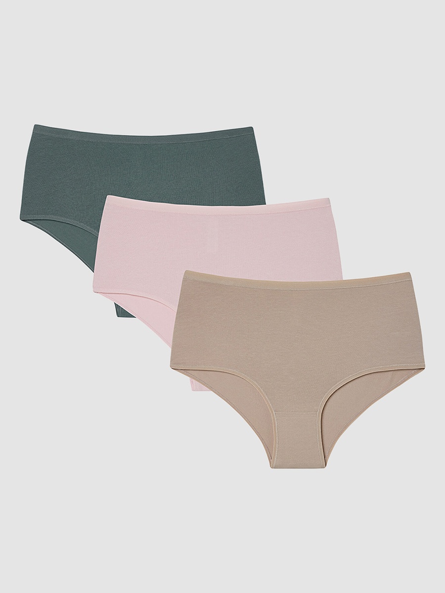 Pack of 3 - High Waist Cotton Briefs