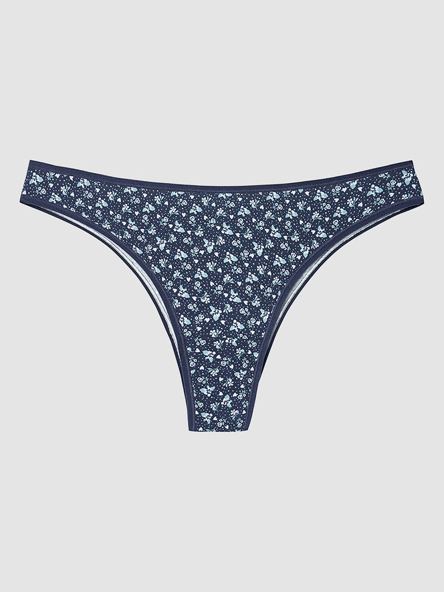 Pack of 3 - Floral and Solid Low Waist Bikini