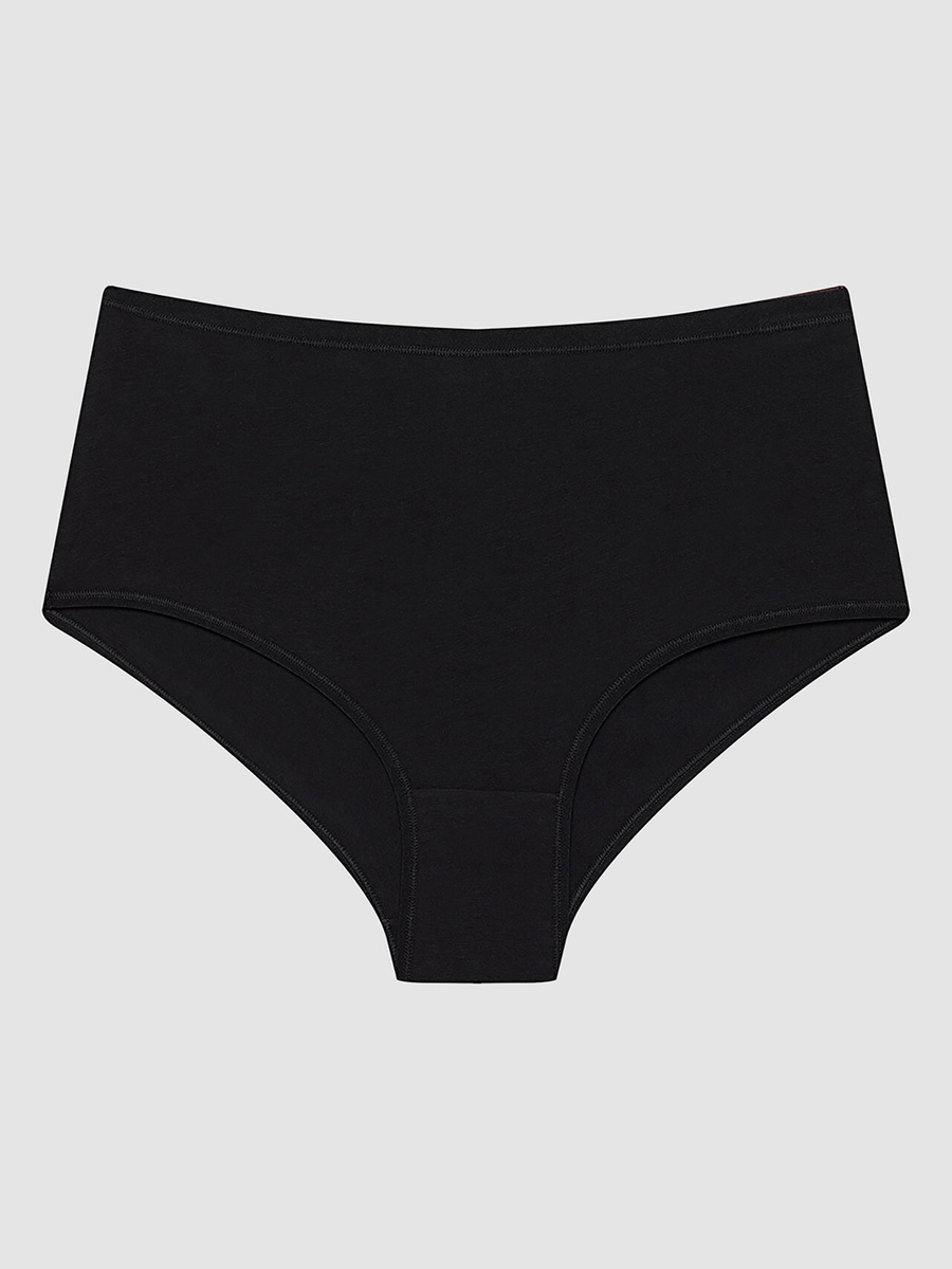Pack of 3 - Solid Cotton High Waist Briefs