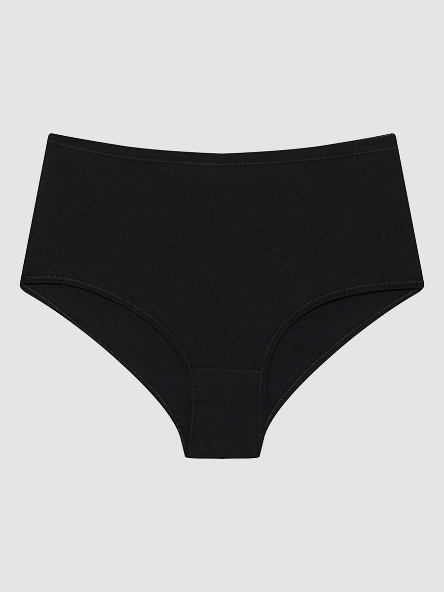 Pack of 3 - Solid Cotton High Waist Briefs