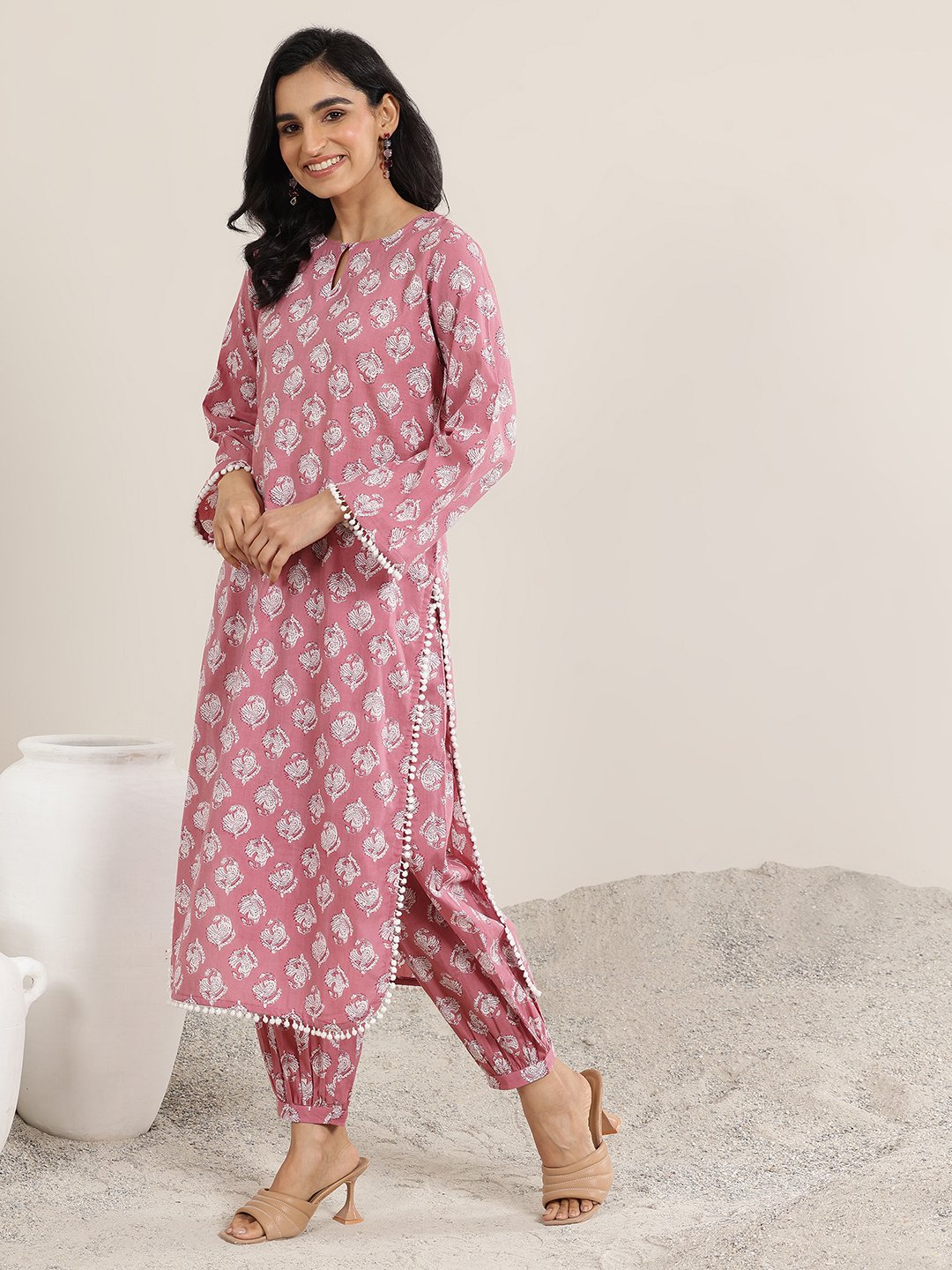 Printed Cotton Straight Kurta and Salwar Co-Ords
