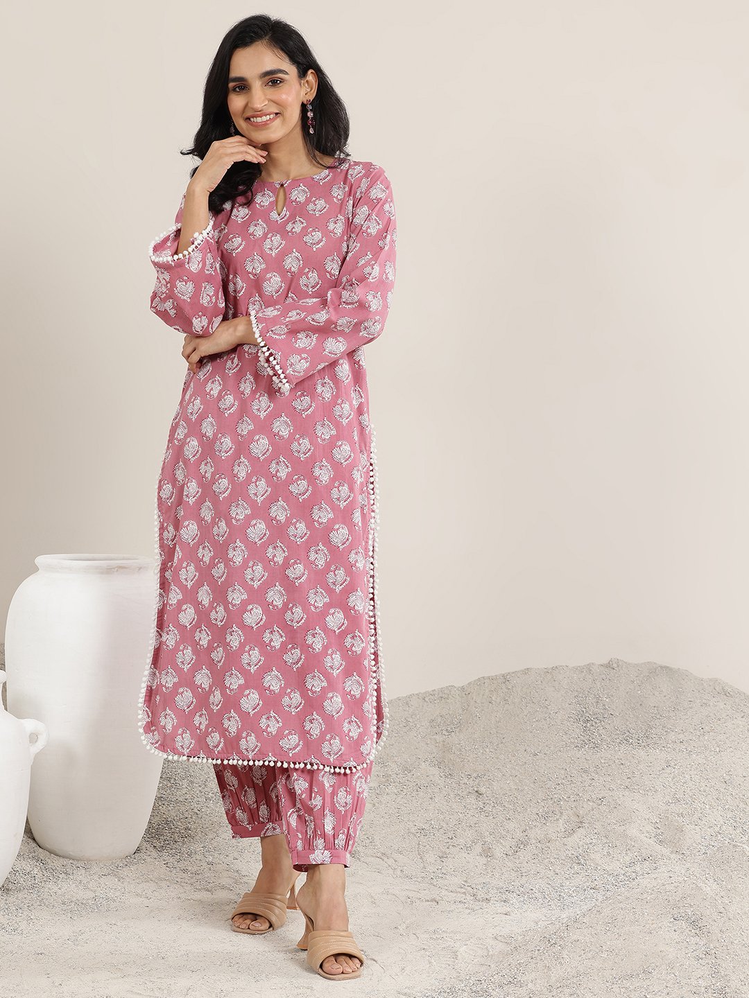 Printed Cotton Straight Kurta and Salwar Co-Ords
