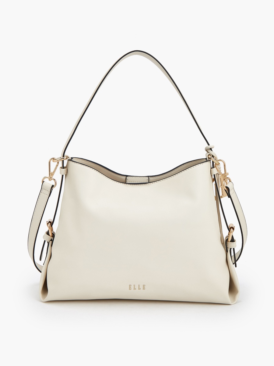 Gabriella Gucci Logo Embossed Shoulder Bag with Zip Closure