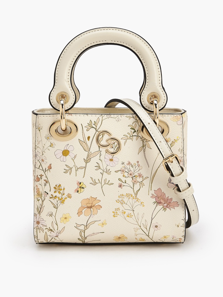 Floral Print Tote Bag with Double Handles