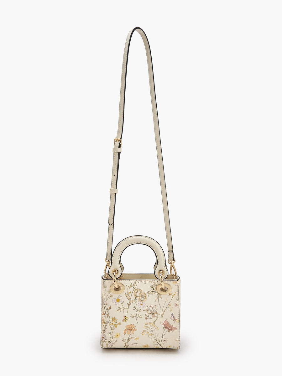 Floral Print Tote Bag with Double Handles