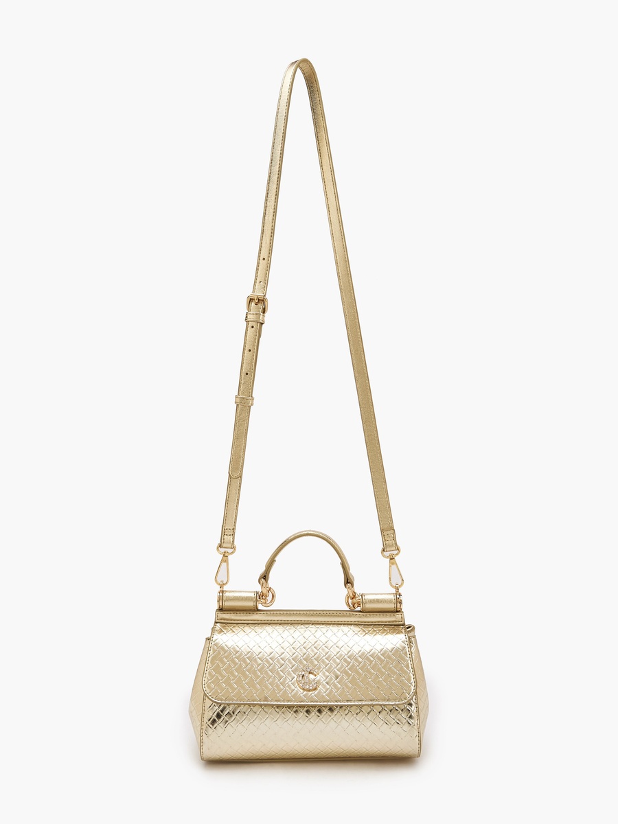 Weave Textured Satchel Bag with Detachable Strap