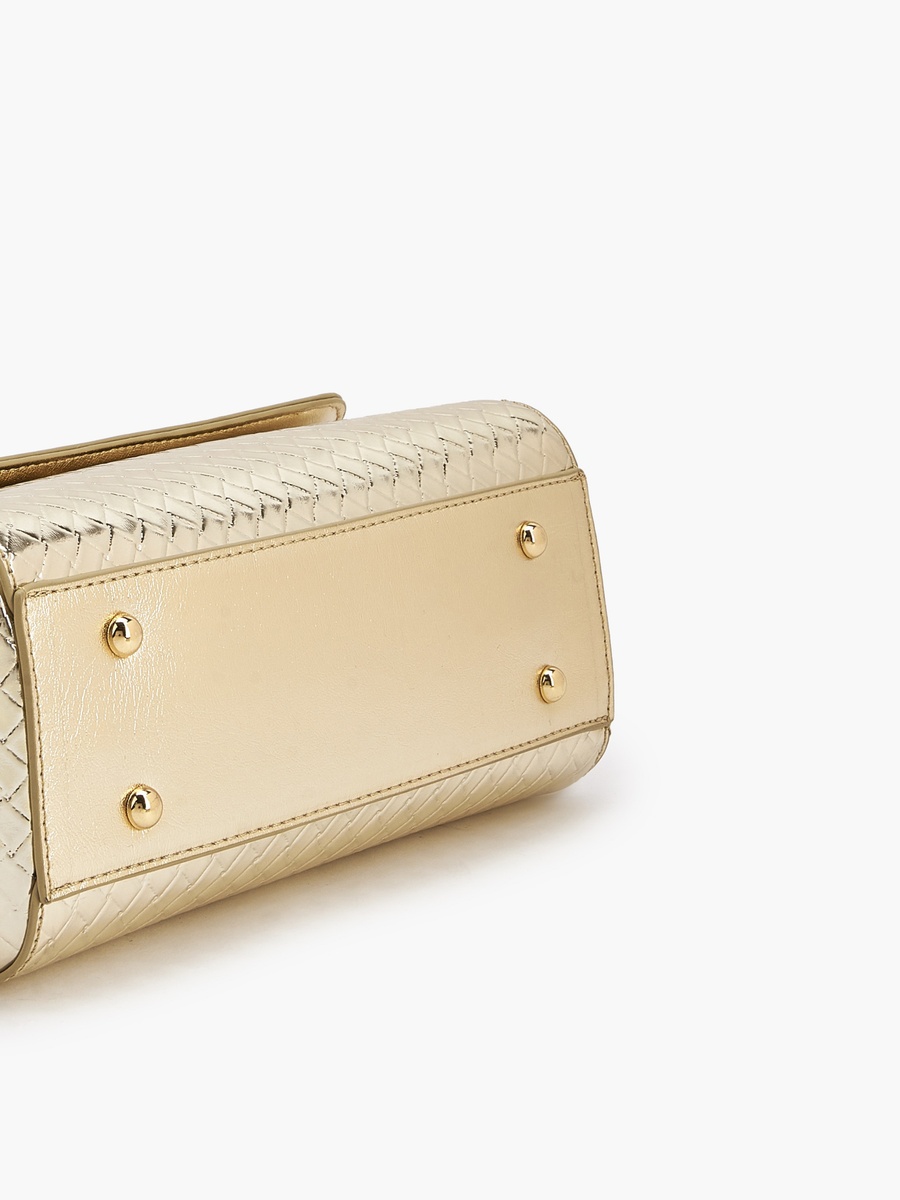 Weave Textured Satchel Bag with Detachable Strap