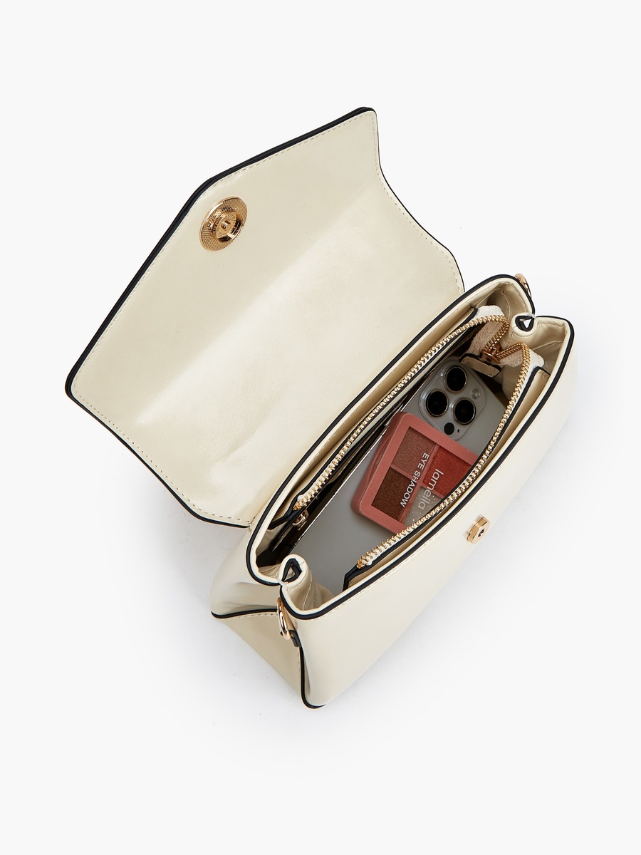 Charm Detail Satchel Bag with Handle