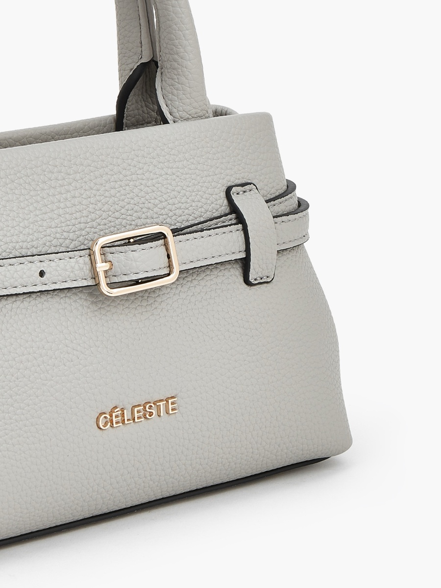 Buckle Detail Tote Bag with Double Handle