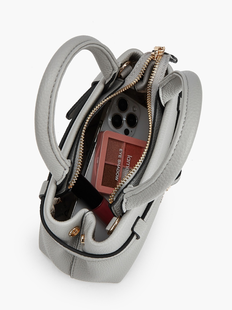 Buckle Detail Tote Bag with Double Handle