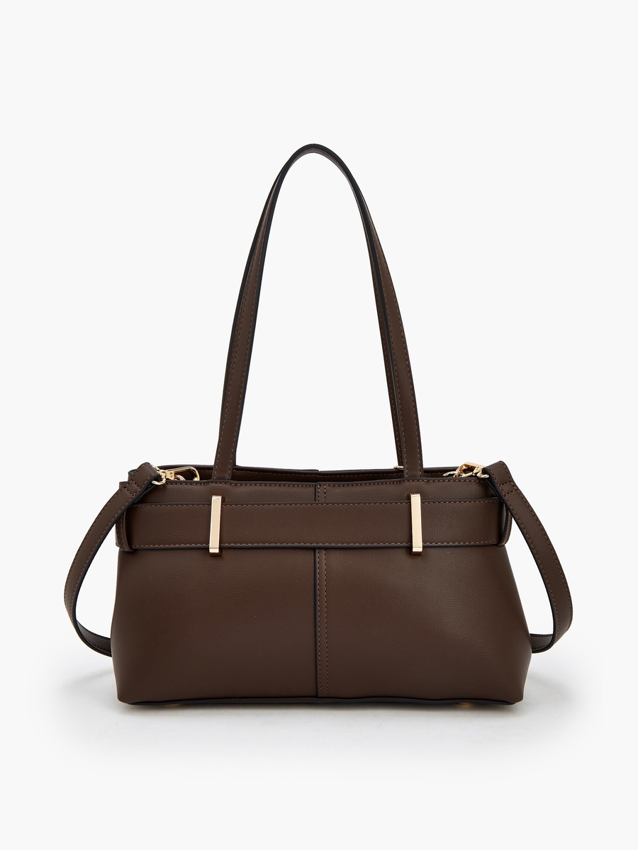 Buckle Detail Tote Bag with Double Handle