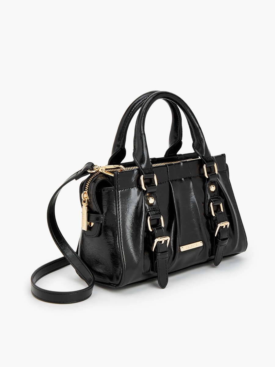 Buckle Detail Tote Bag with Double Handle