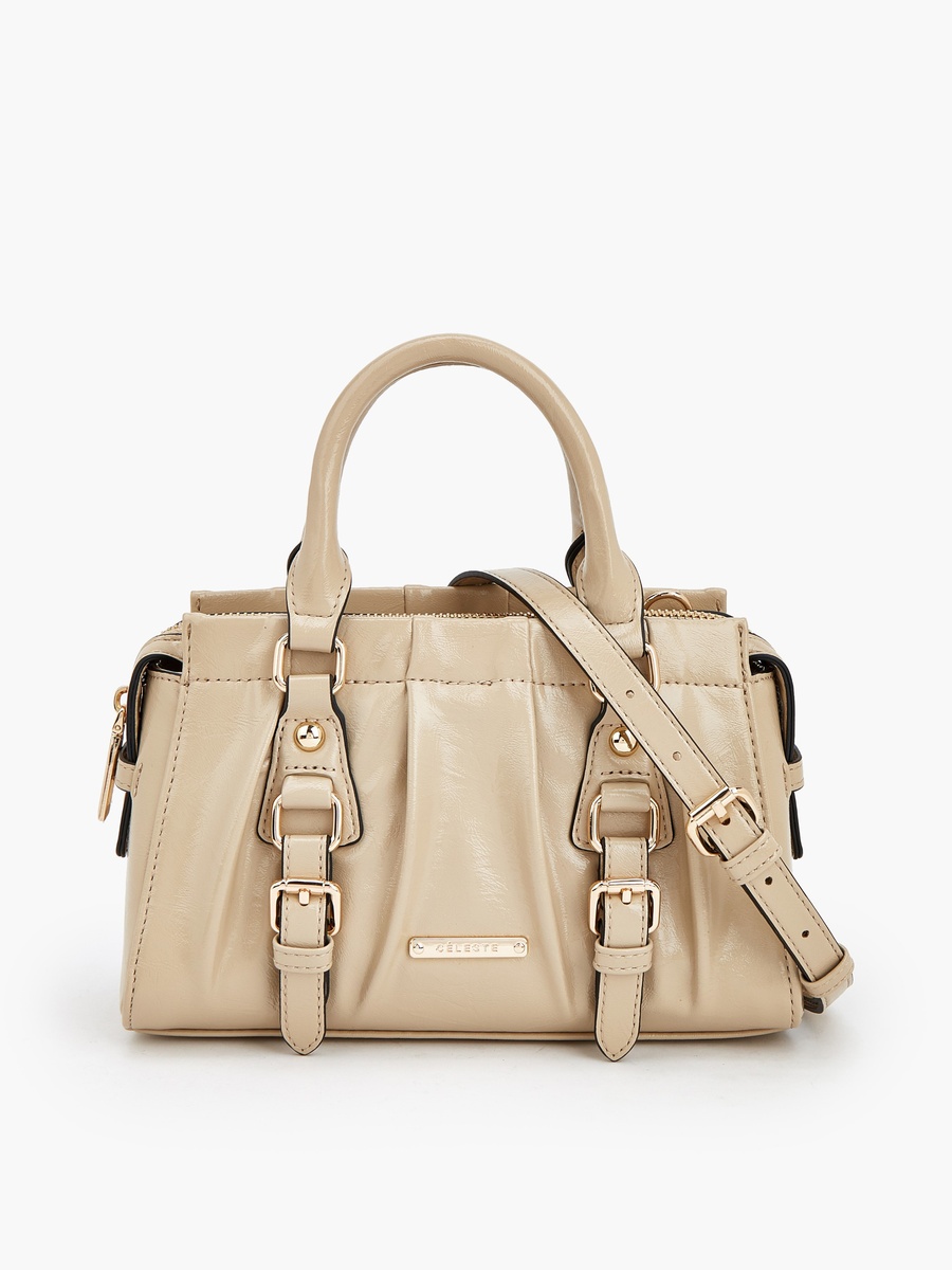 Buckle Detail Tote Bag with Double Handle