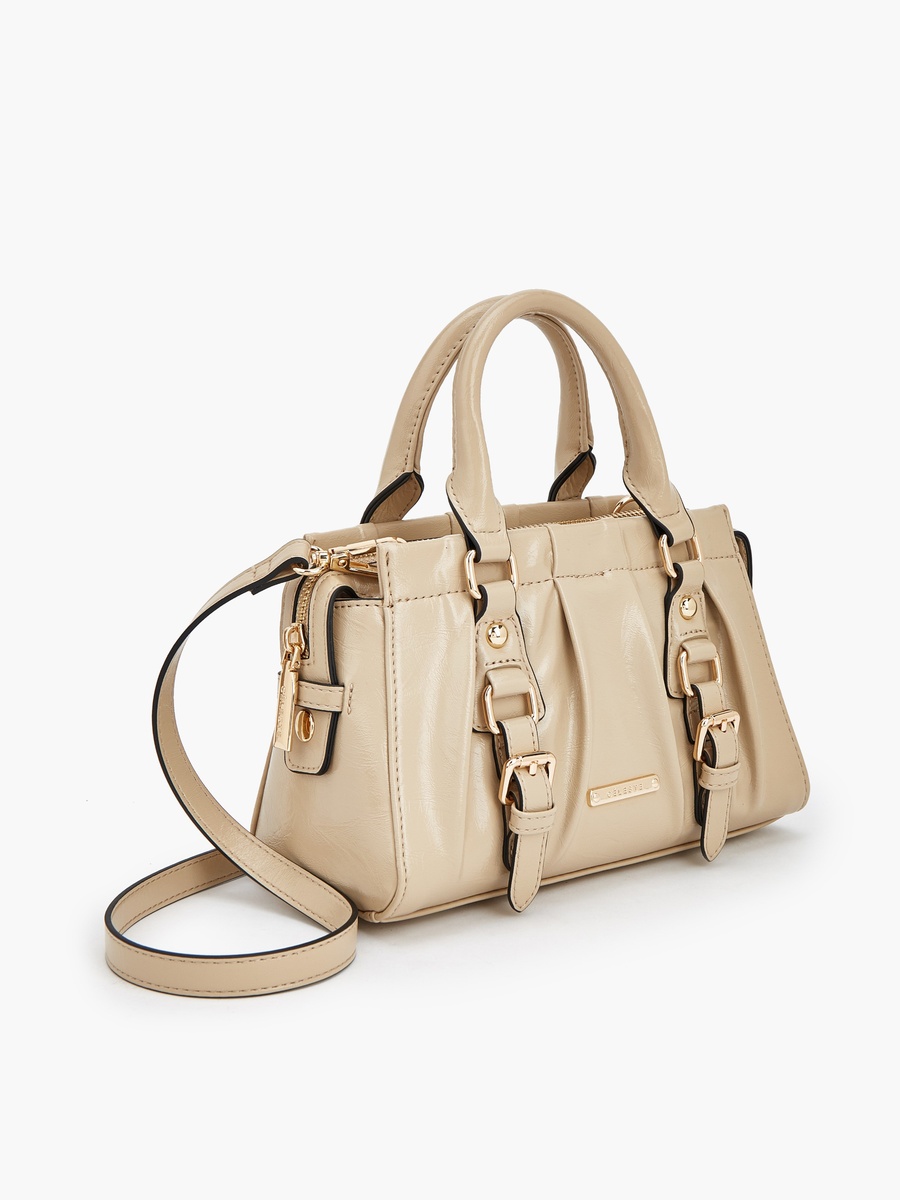Buckle Detail Tote Bag with Double Handle