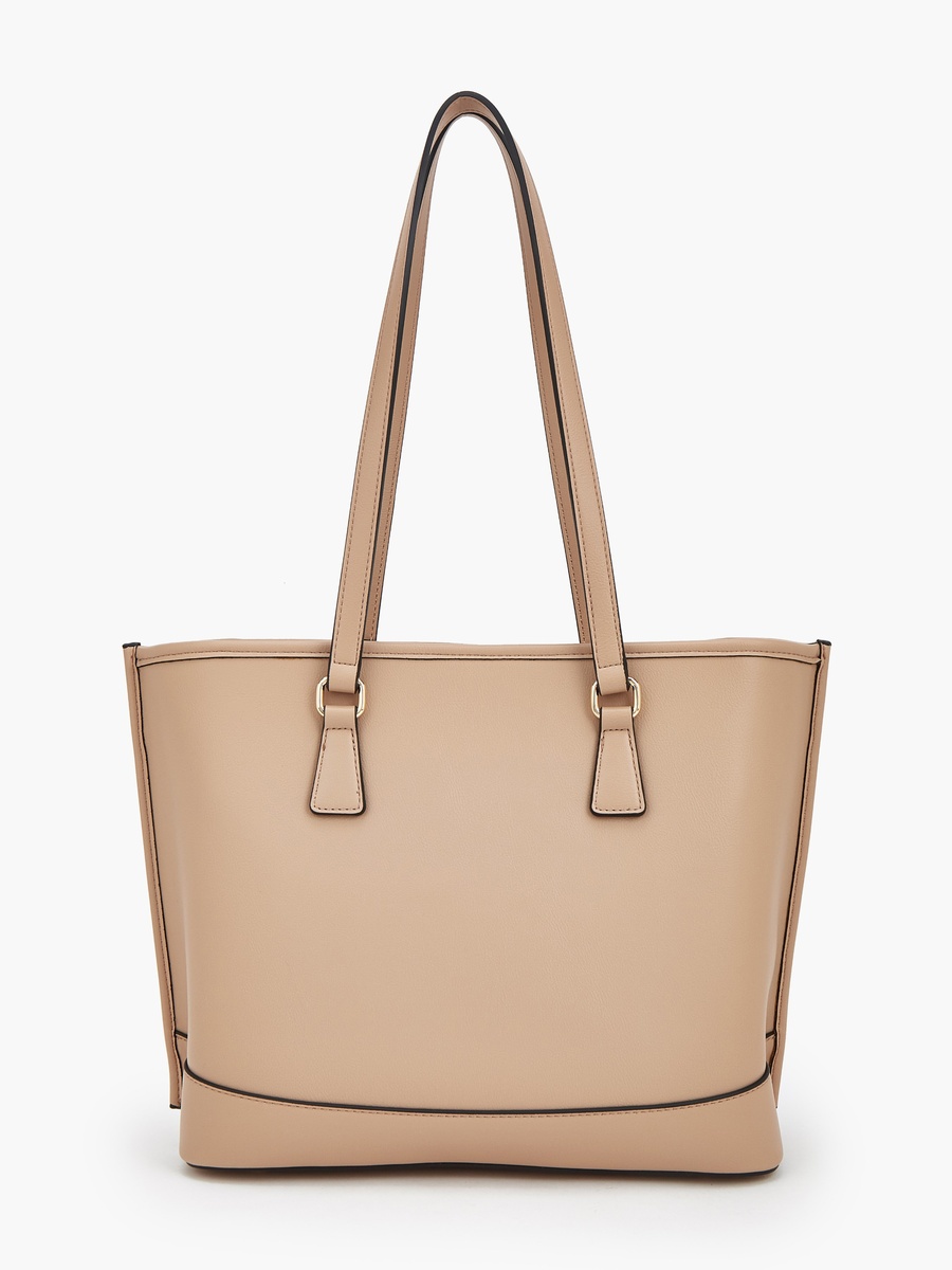 Monogram Print Tote Bag with Double Handle