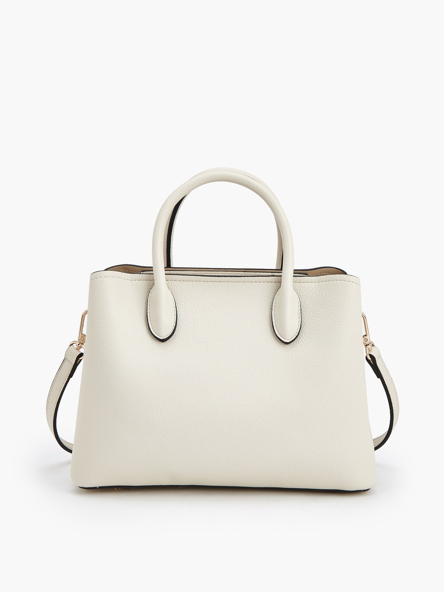 Monogram Print Tote Bag with Double Handle
