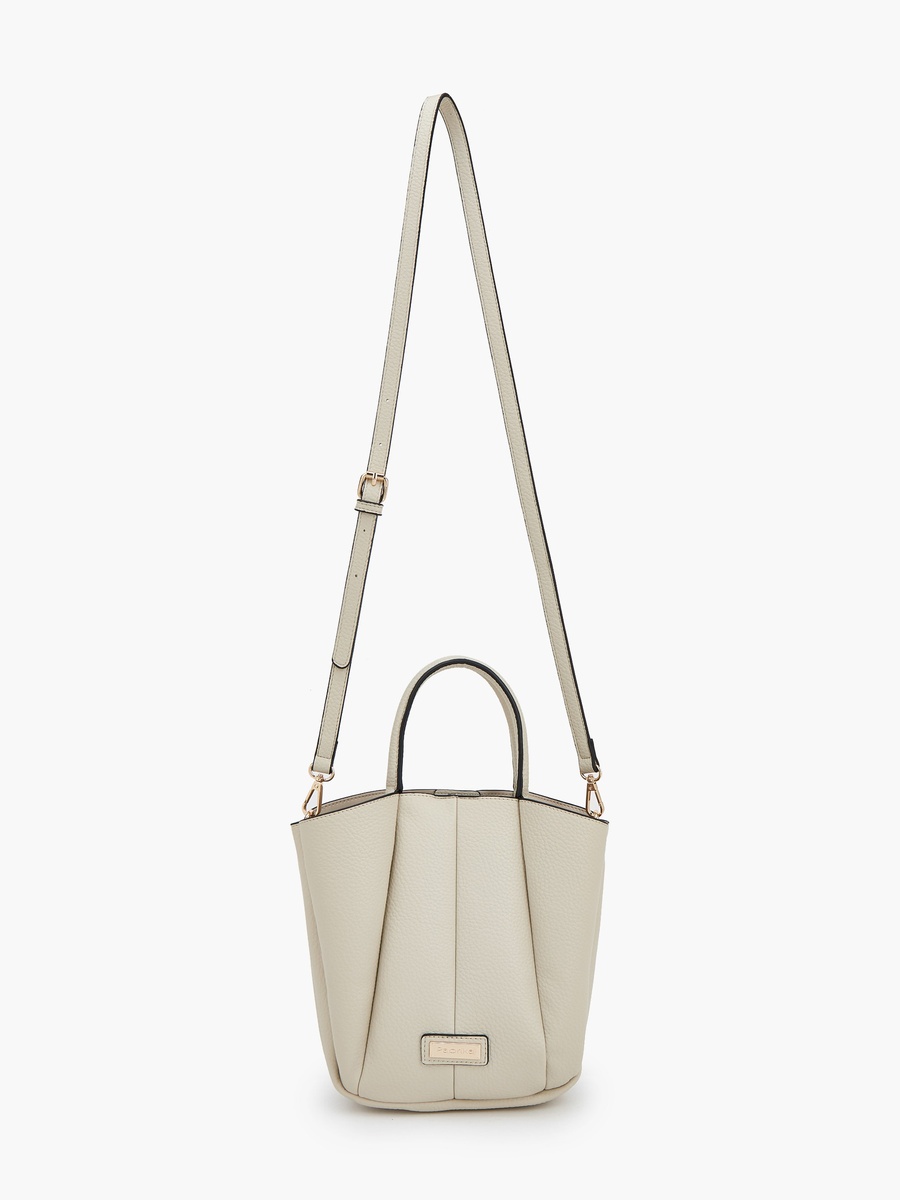Textured Tote Bag with Detachable Strap
