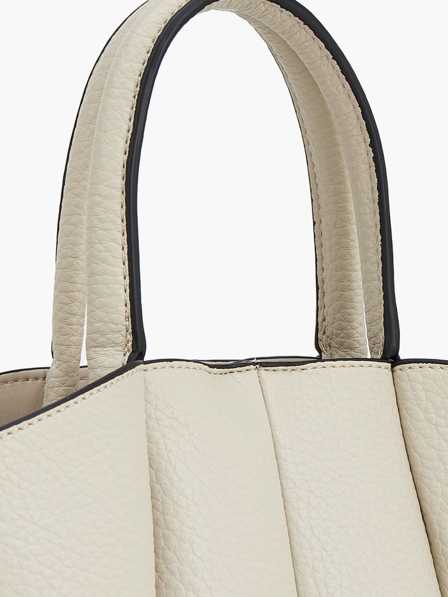 Textured Tote Bag with Detachable Strap
