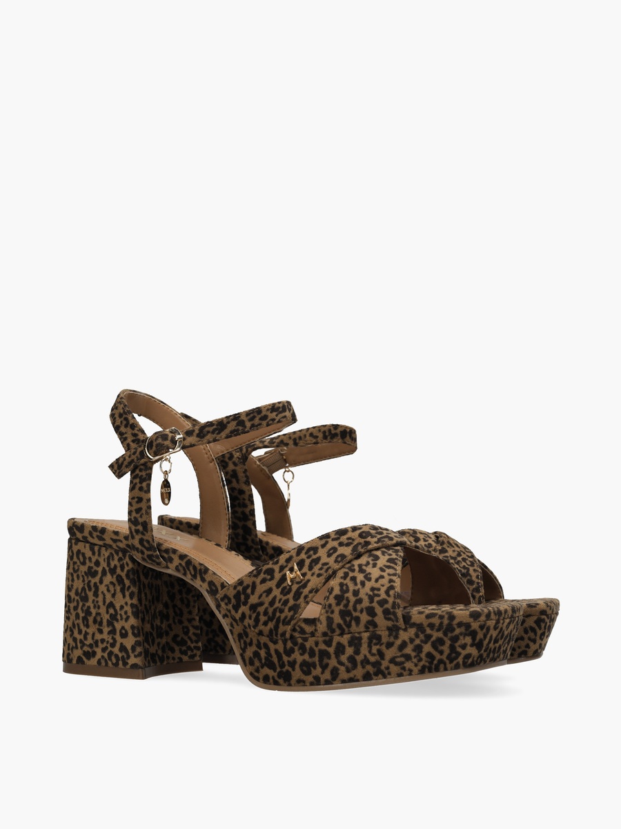 Women Nalina Nicky Animal Print Block Heel Sandals