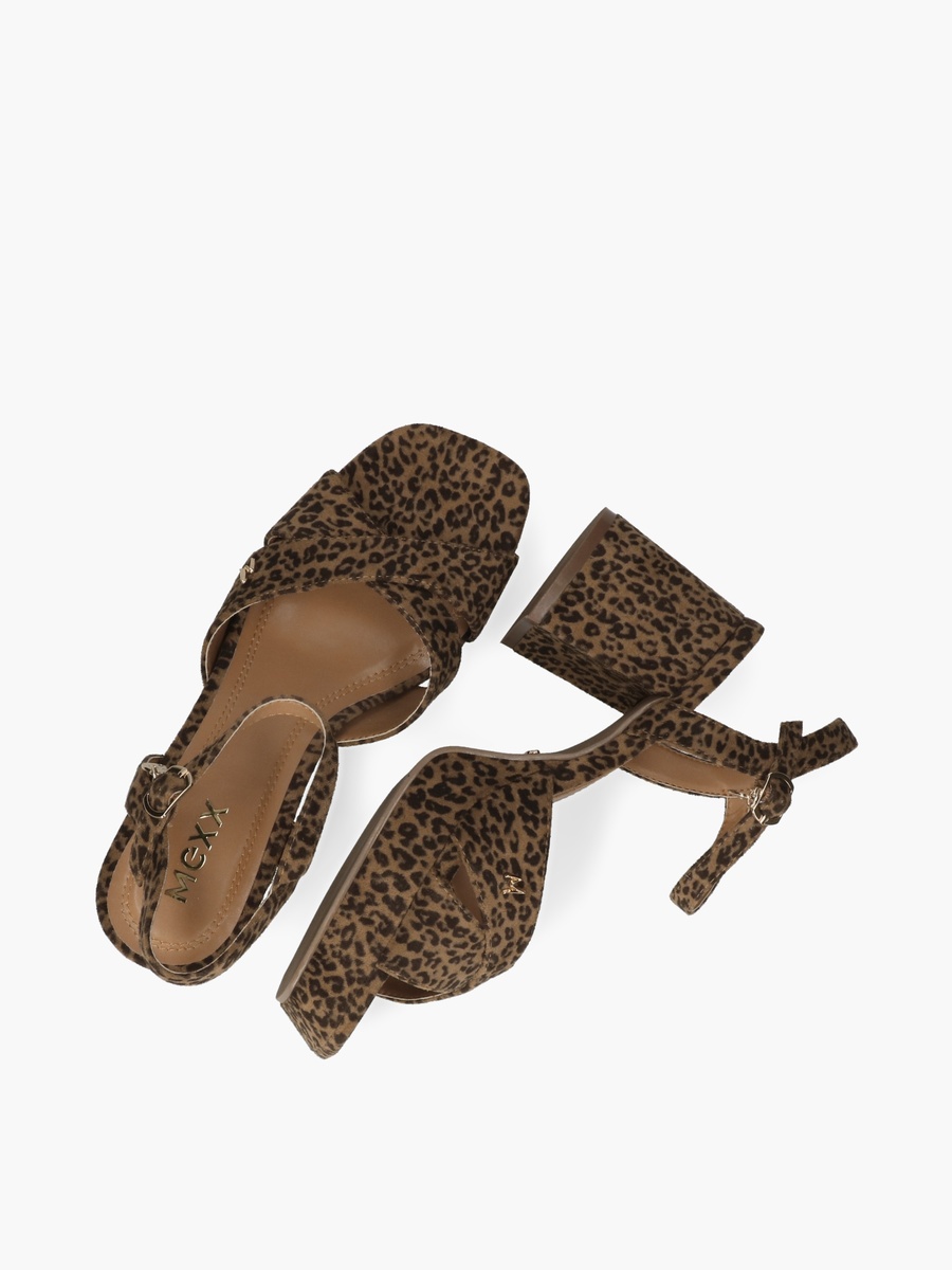 Women Nalina Nicky Animal Print Block Heel Sandals