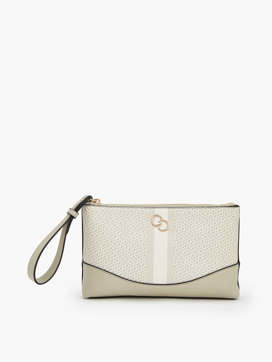 Printed Clutch with Zip Closure