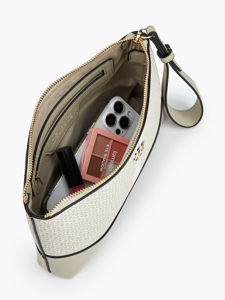Printed Clutch with Zip Closure