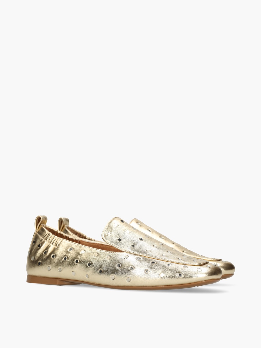 Women Rozy Lemon Perforated Loafers