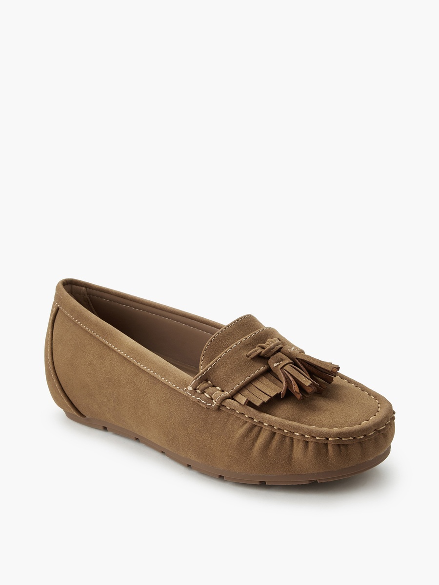 Women Suede Tassel Detail Loafers