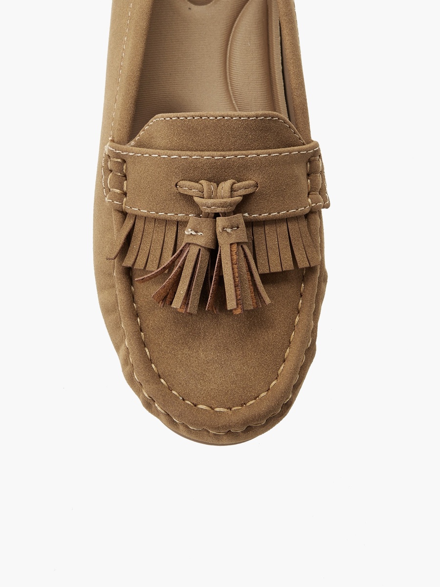 Women Suede Tassel Detail Loafers