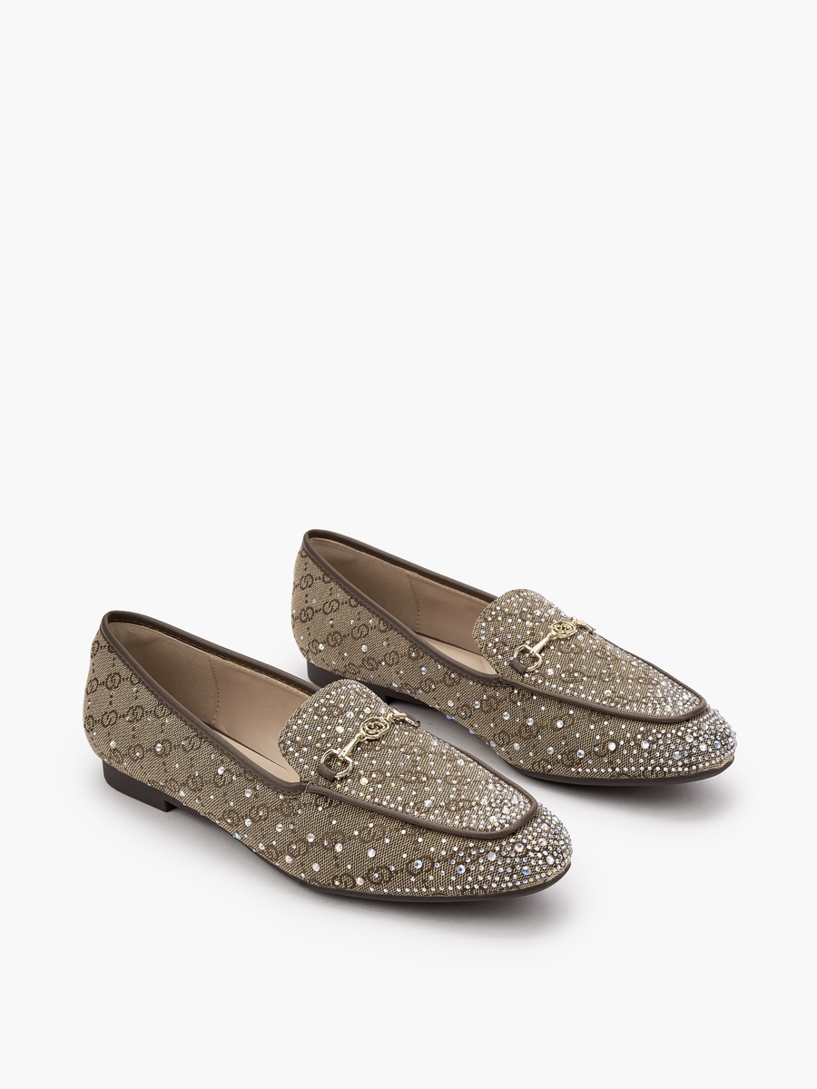 Women Diamante Embellished Loafers