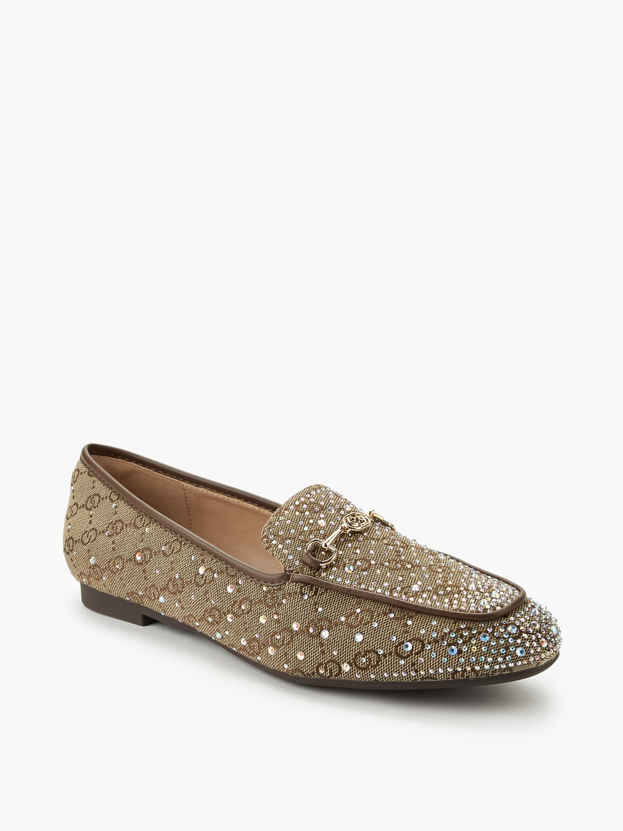 Women Diamante Embellished Loafers