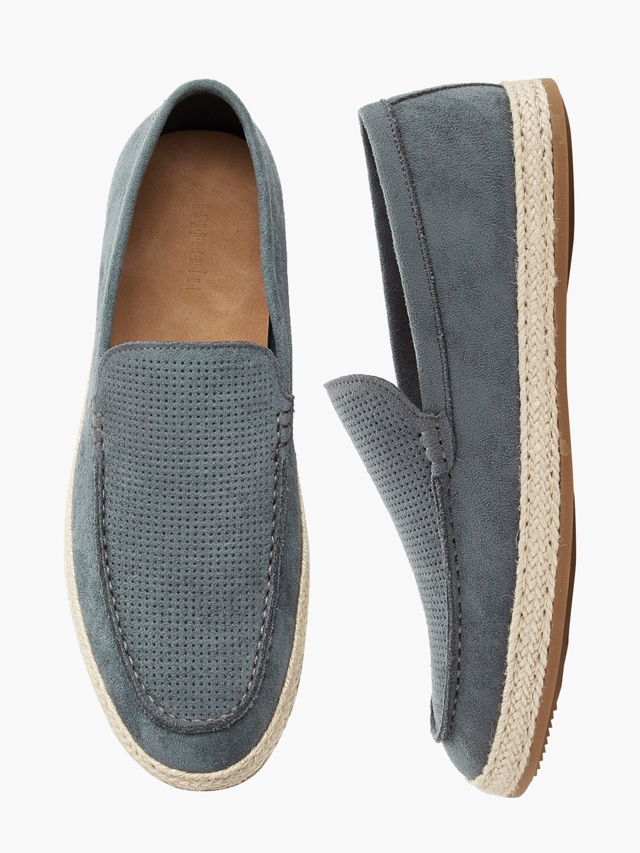 Men Textured Espadrille Loafers