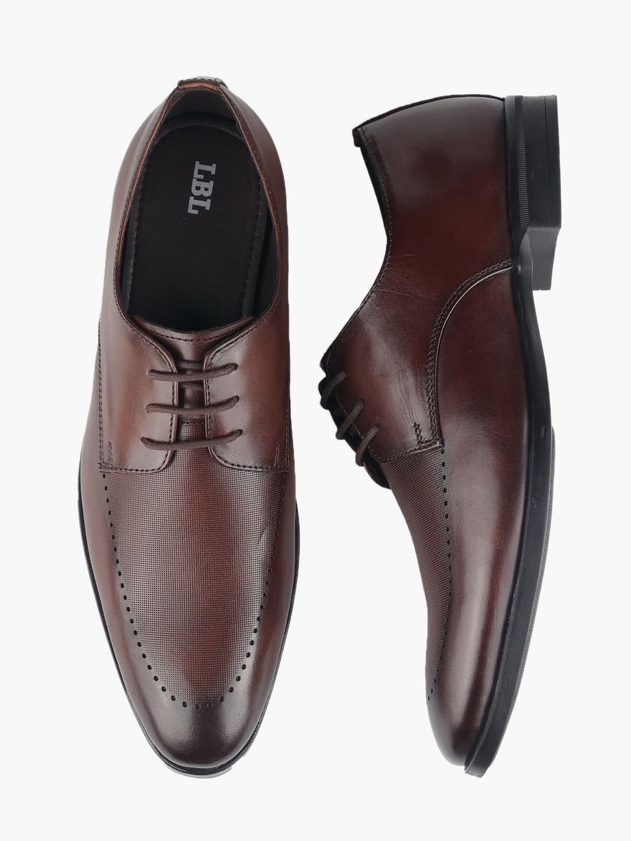 Men Lace-Up Derby Shoes