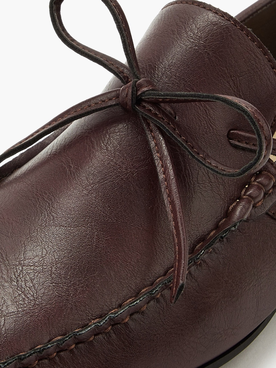 Men Bow Trim Slip-On Loafers