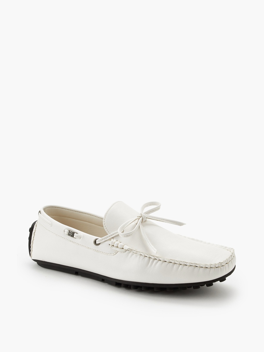 Men Bow Trim Slip-On Loafers