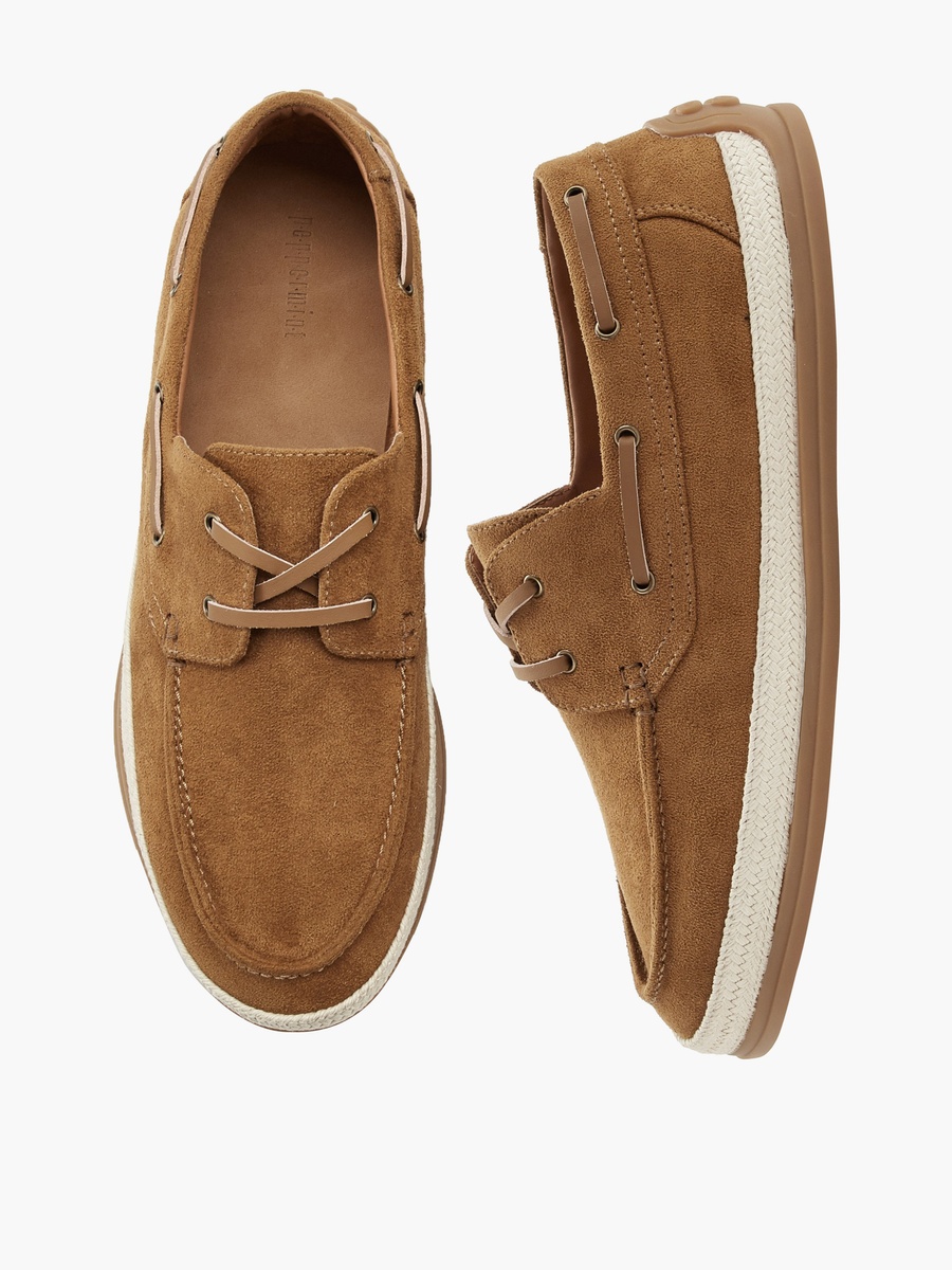 Men Lace-Up Espadrille Boat Shoes