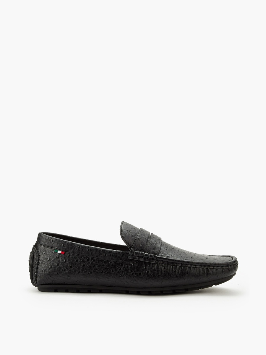 Men Textured Slip-On Loafers