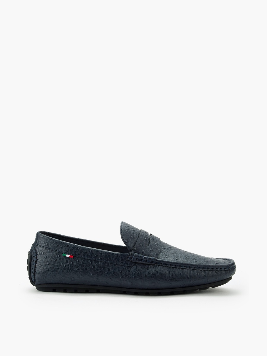 Men Textured Slip-On Loafers