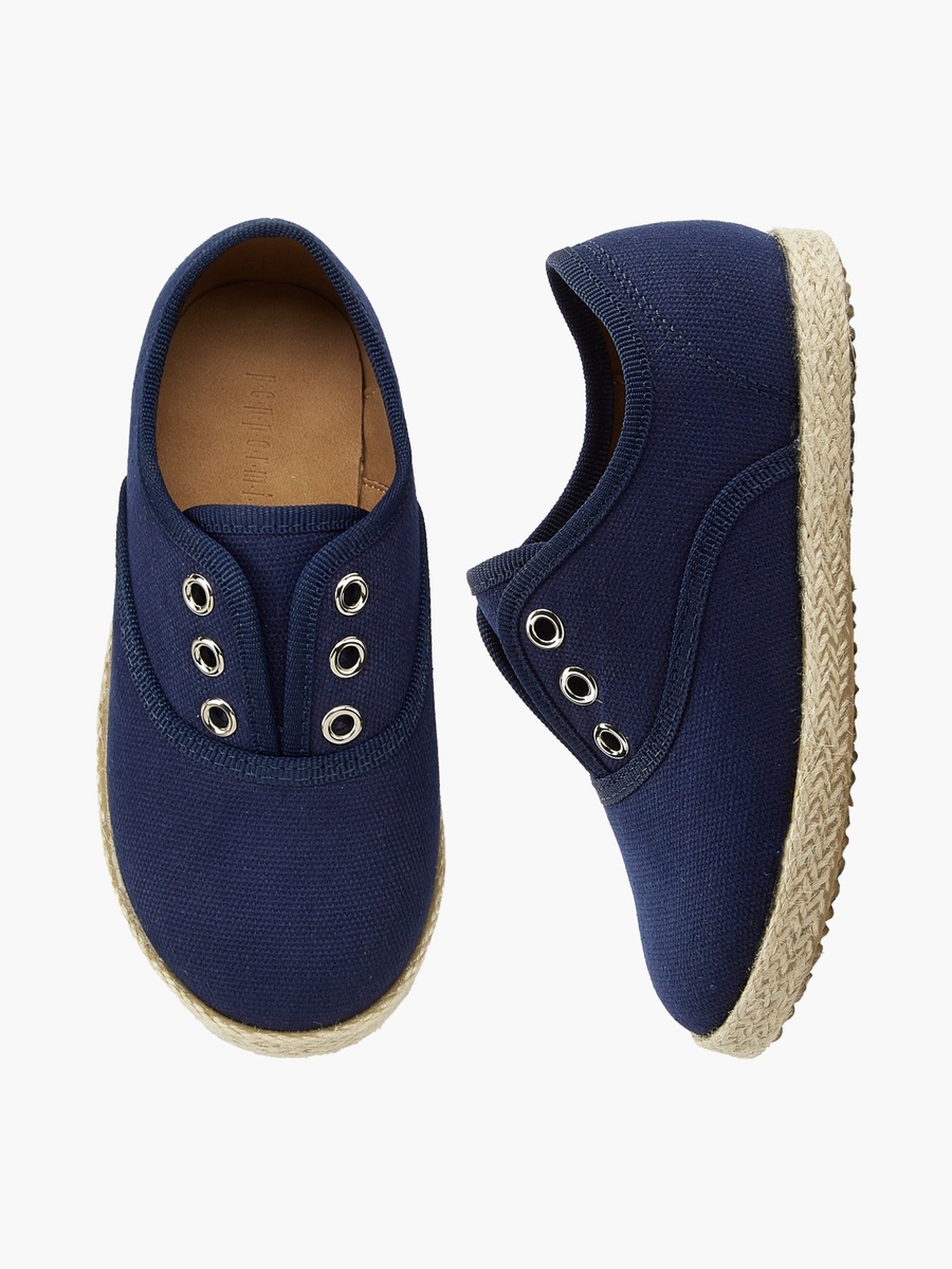 Eyelet Detail Espadrille Loafers