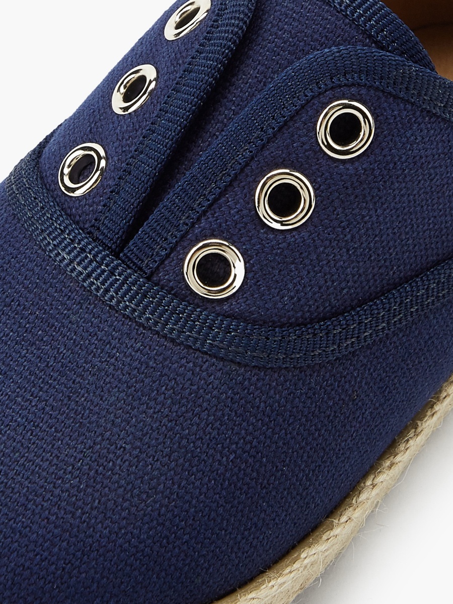 Eyelet Detail Espadrille Loafers