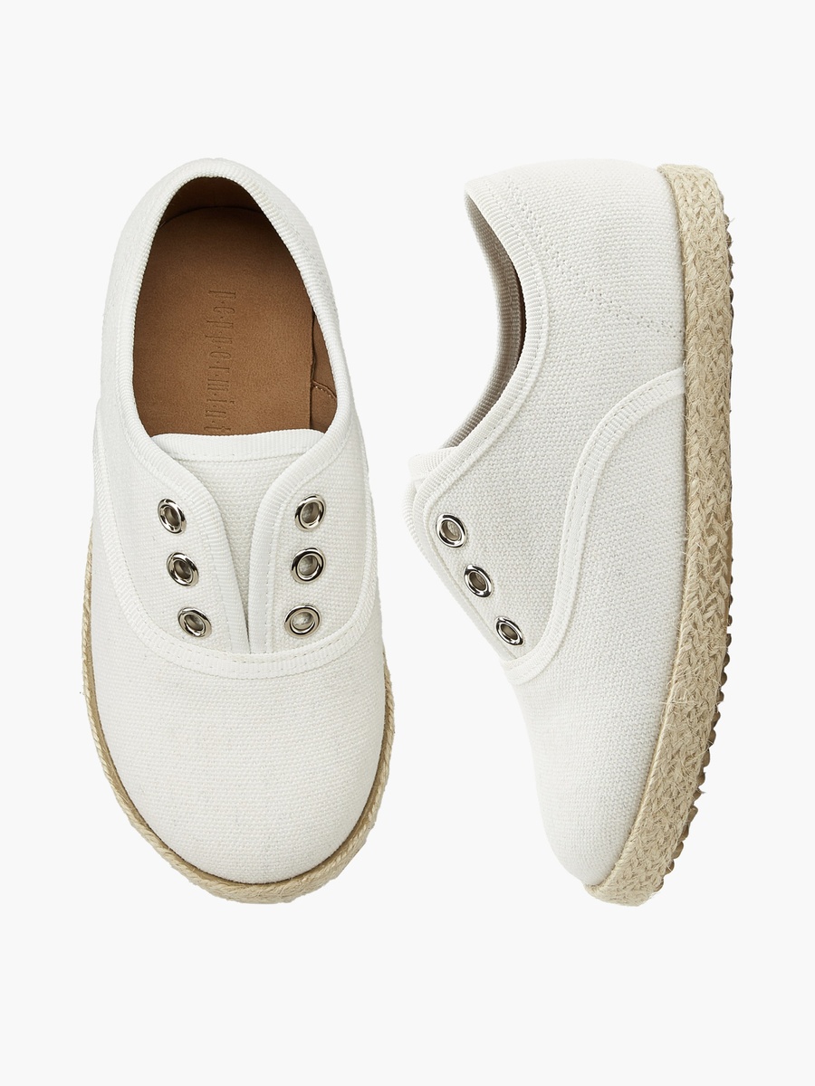 Eyelet Detail Espadrille Loafers
